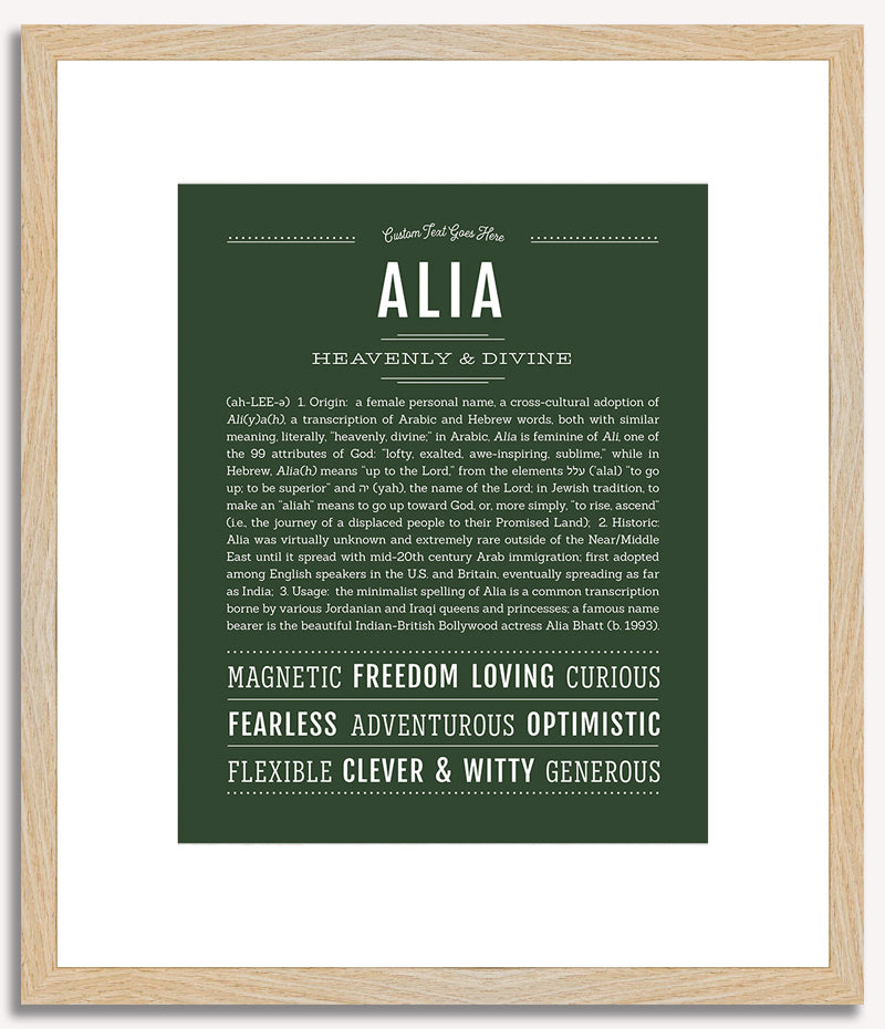 Alia | Name Art Print