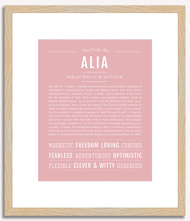 Alia | Name Art Print