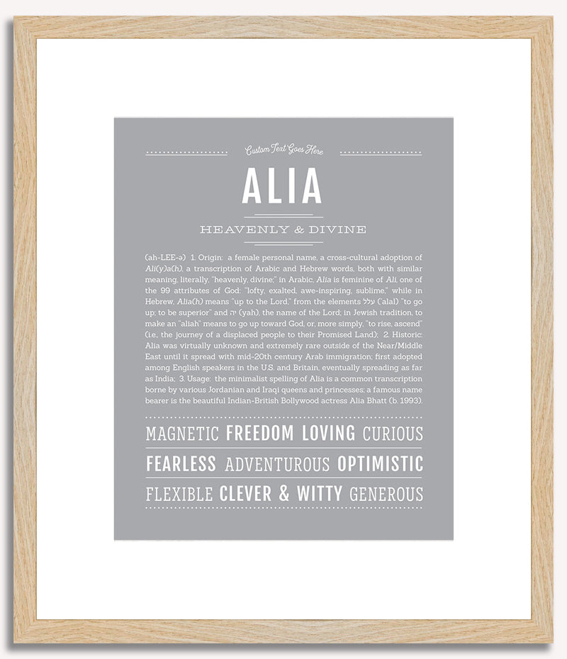 Alia | Name Art Print