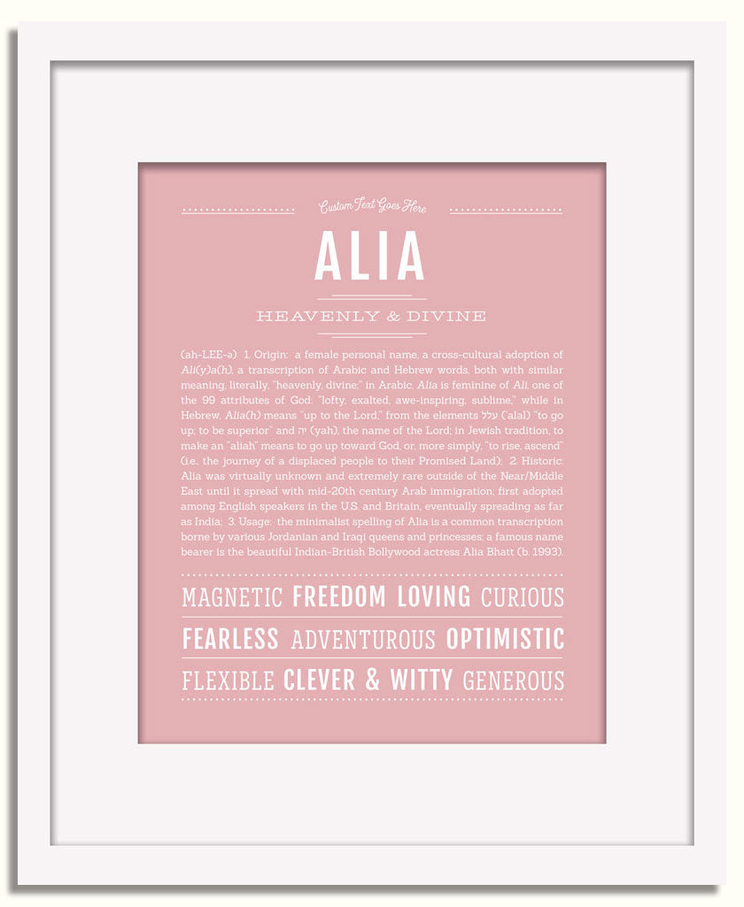 Frame Options | Dusty Rose | White Frame, Matted