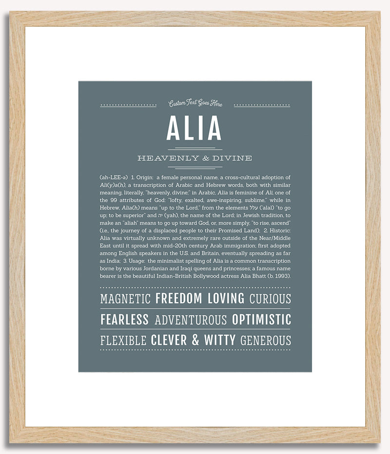 Alia | Name Art Print