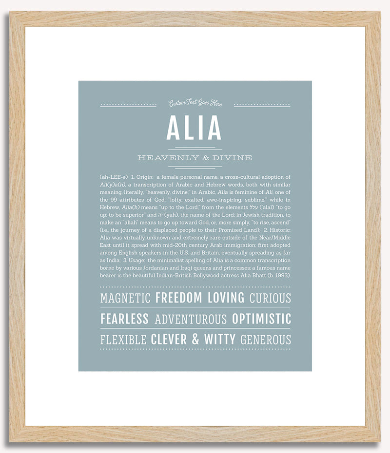 Alia | Name Art Print