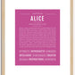 Alice | Name Art Print