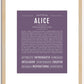 Alice | Name Art Print