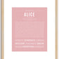 Alice | Name Art Print