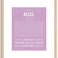 Alice | Name Art Print