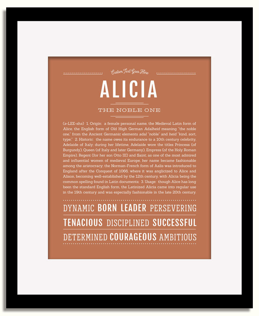 Frame Options | Terra Cotta | Black Frame, Matted