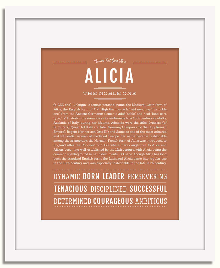 Frame Options | Terra Cotta | White Frame, Matted