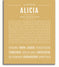 Alicia | Name Art Print – Name Stories