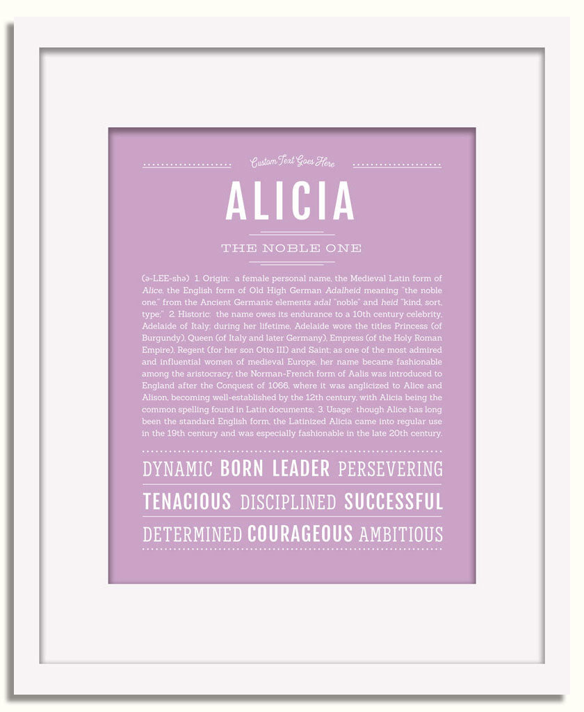 Frame Options | Lilac | White Frame, Matted