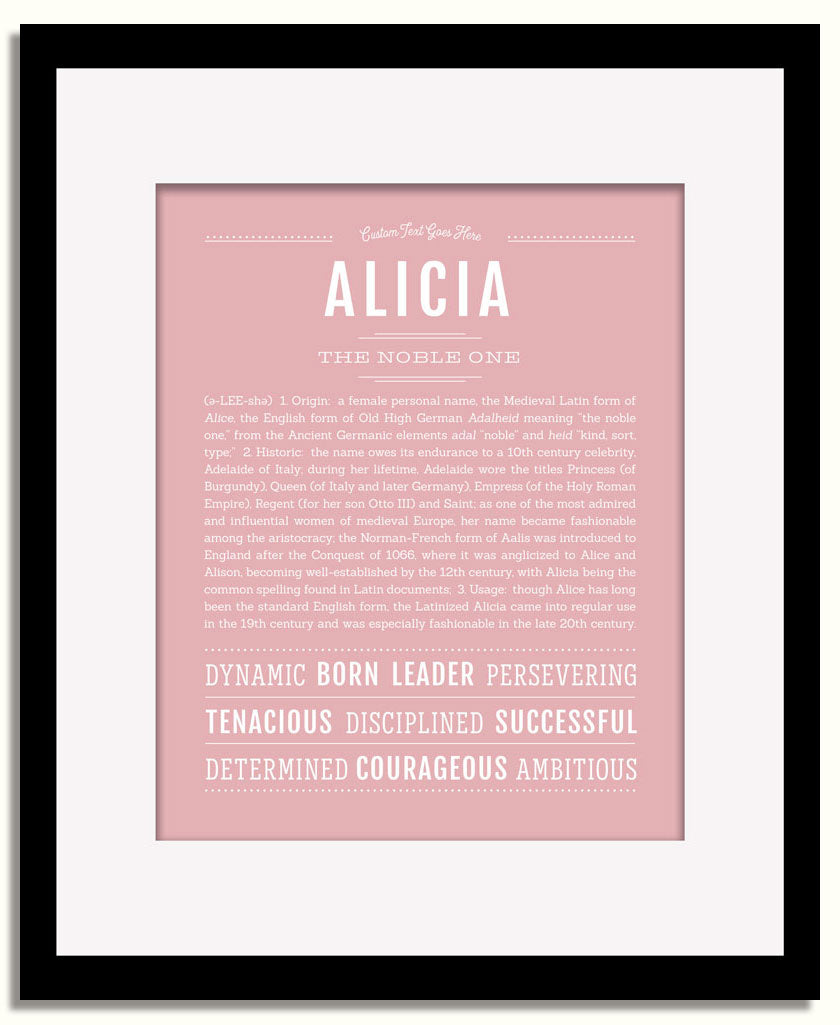 Frame Options | Dusty Rose | Black Frame, Matted