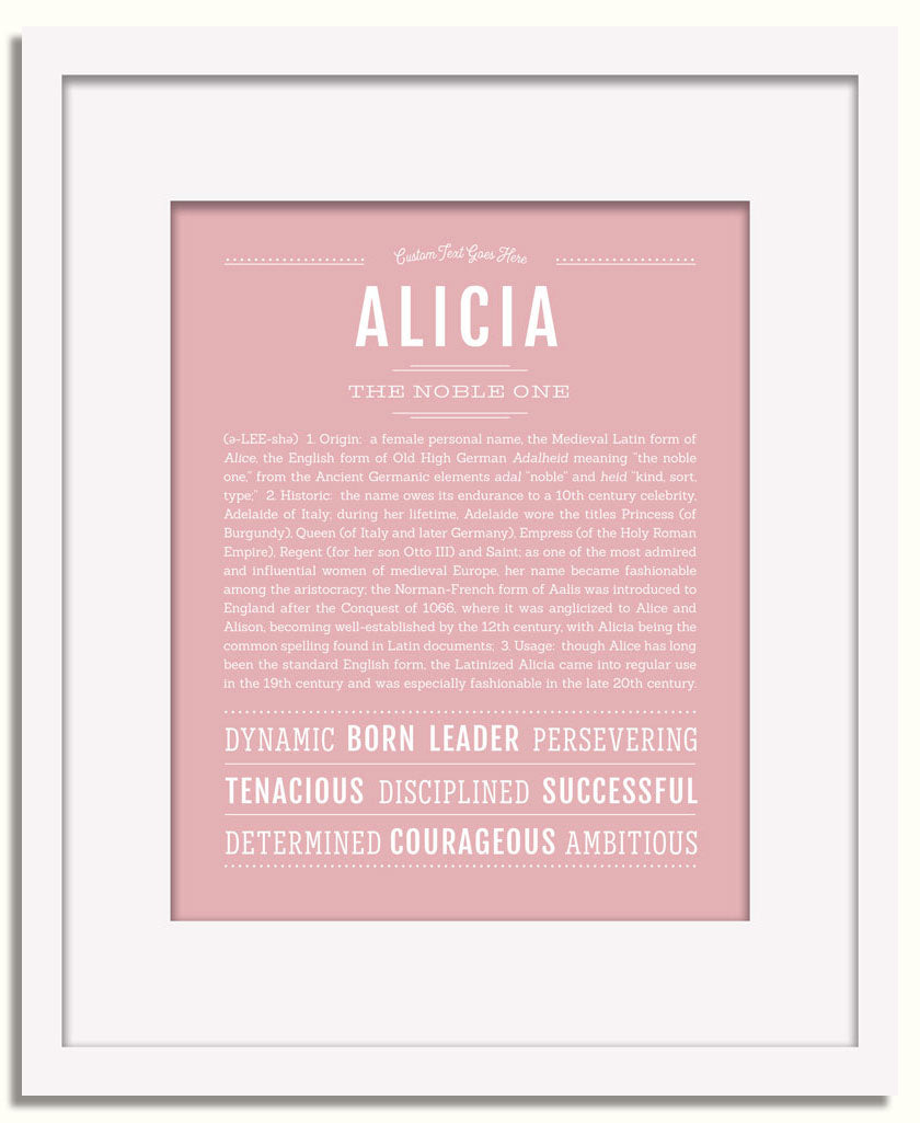 Frame Options | Dusty Rose | White Frame, Matted