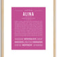 Alina | Name Art Print