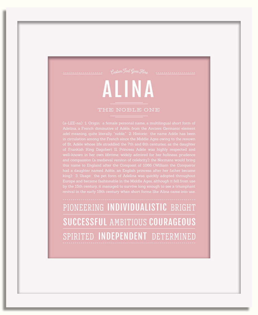 Frame Options | Dusty Rose | White Frame, Matted