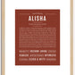 Alisha | Name Art Print