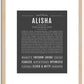 Alisha | Name Art Print