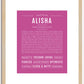 Alisha | Name Art Print