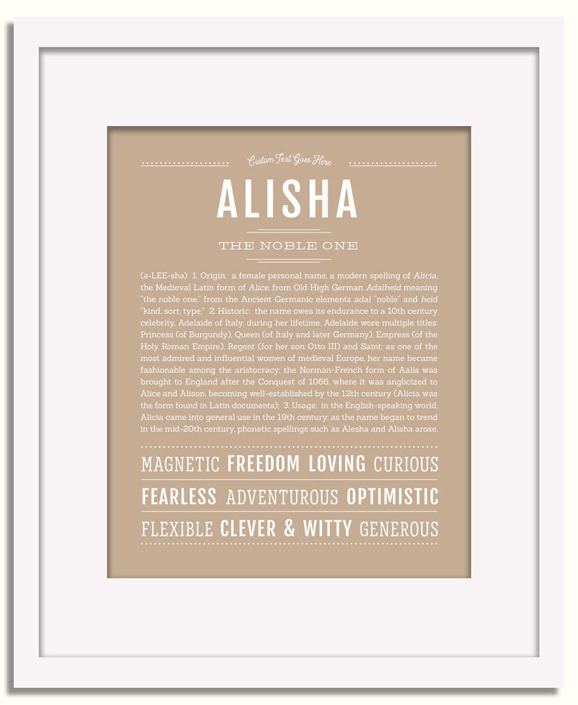 Frame Options | Tan | White Frame, Matted