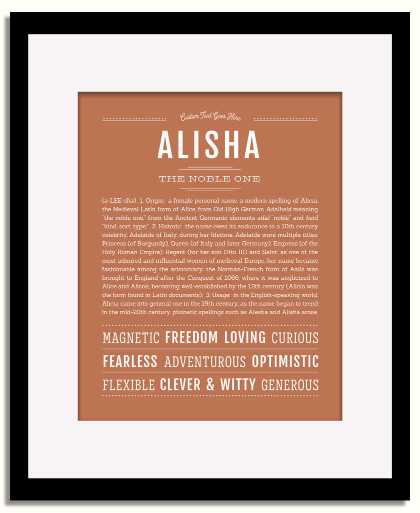 Frame Options | Terra Cotta | Black Frame, Matted