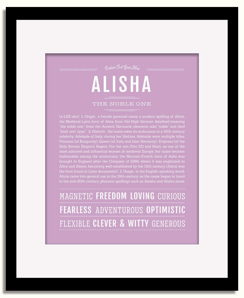 Frame Options | Lilac | Black Frame, Matted