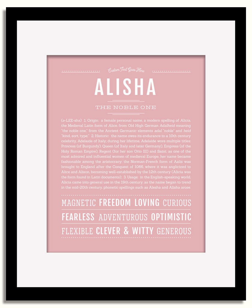 Frame Options | Dusty Rose | Black Frame, Matted