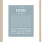 Alisha | Name Art Print