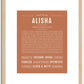 Alisha | Name Art Print