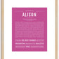 Alison | Name Art Print