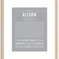 Alison | Name Art Print