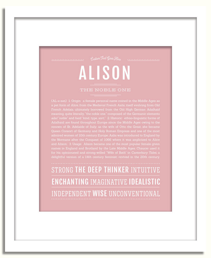 Frame Options | Dusty Rose | White Frame, Matted