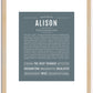 Alison | Name Art Print