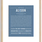 Alison | Name Art Print