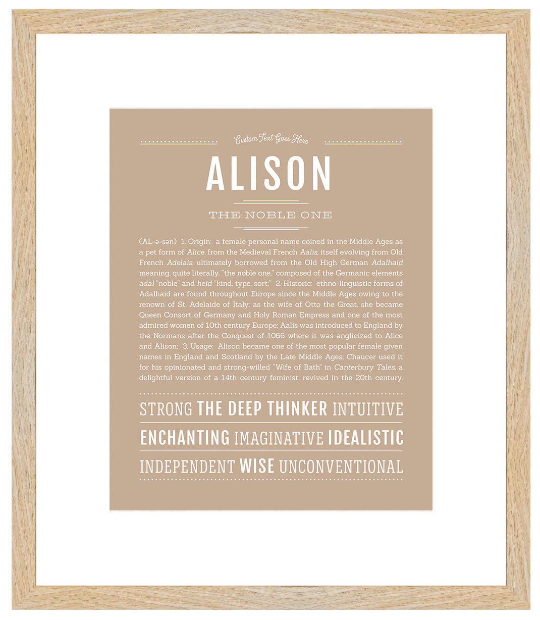 Alison | Name Art Print