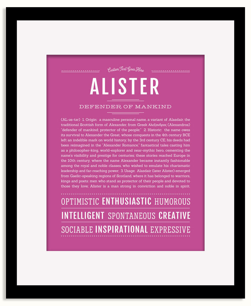 Frame Options | Dark Pink | Black Frame, Matted