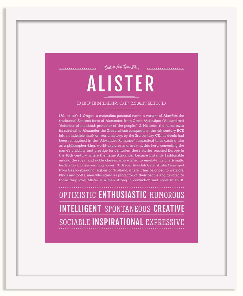 Frame Options | Dark Pink | White Frame, Matted