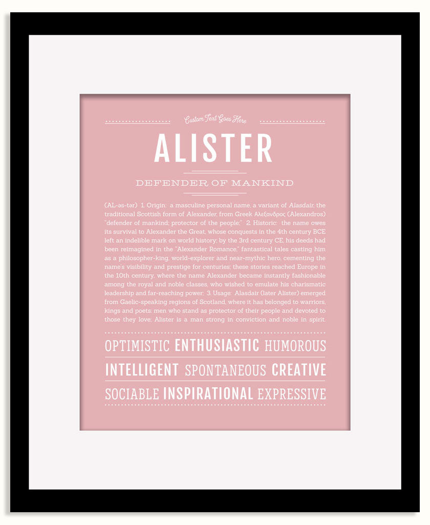 Frame Options | Dusty Rose | Black Frame, Matted