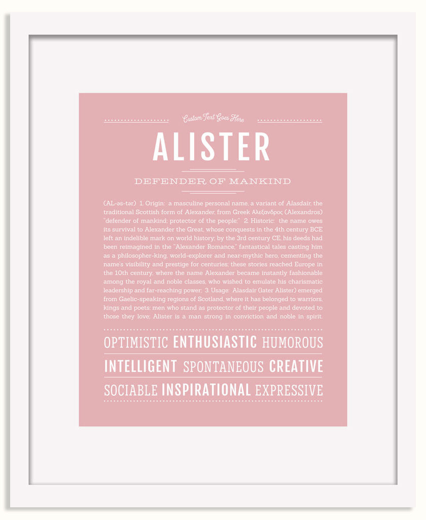 Frame Options | Dusty Rose | White Frame, Matted