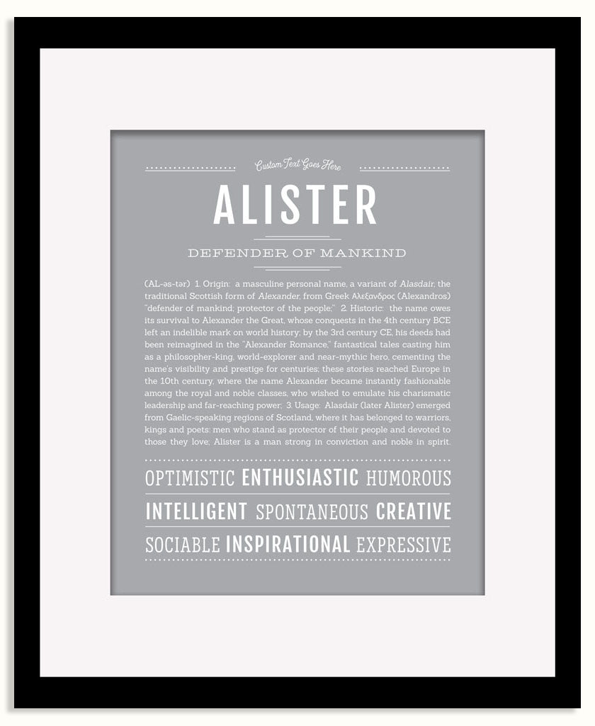 Frame Options | Light Gray | Black Frame, Matted