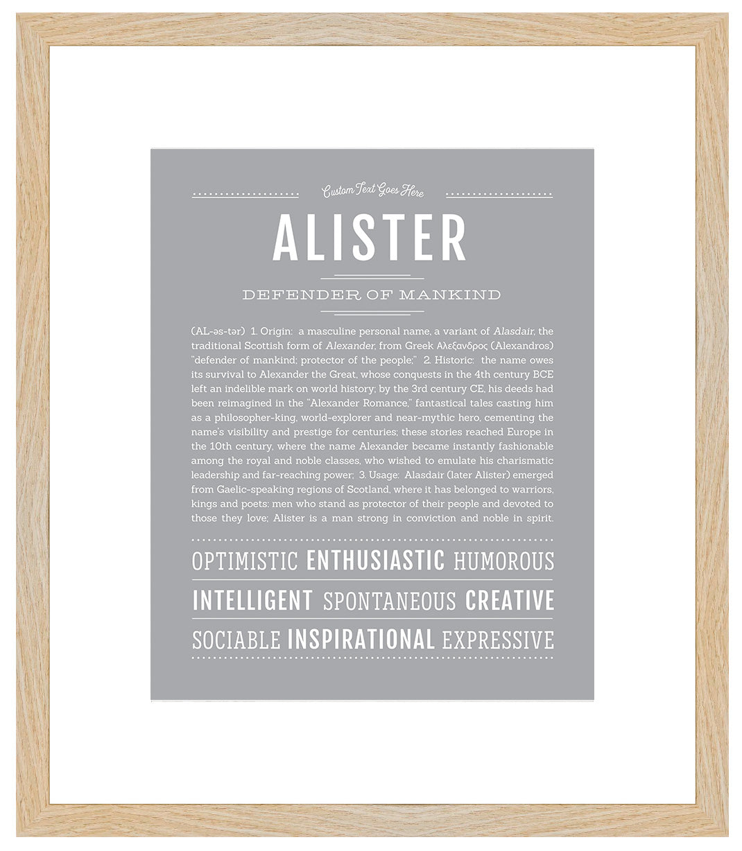 Frame Options | Light Gray | Maple Frame, Matted