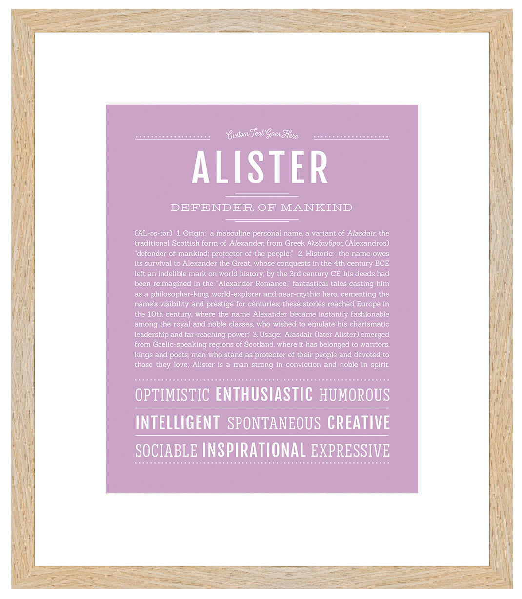Frame Options | Lilac | Maple Frame, Matted