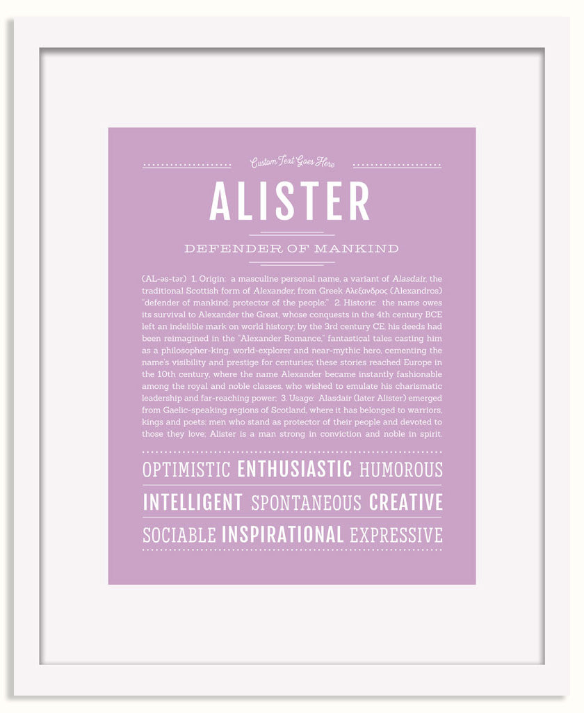 Frame Options | Lilac | White Frame, Matted