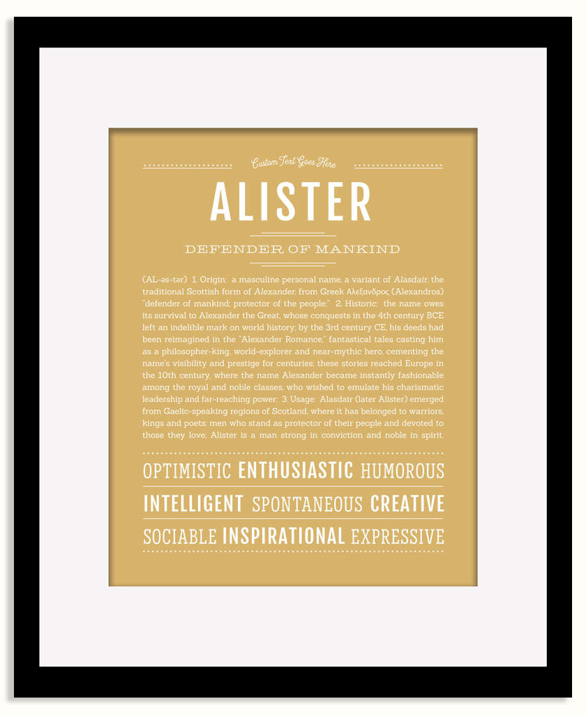 Frame Options | Matte Gold | Black Frame, Matted