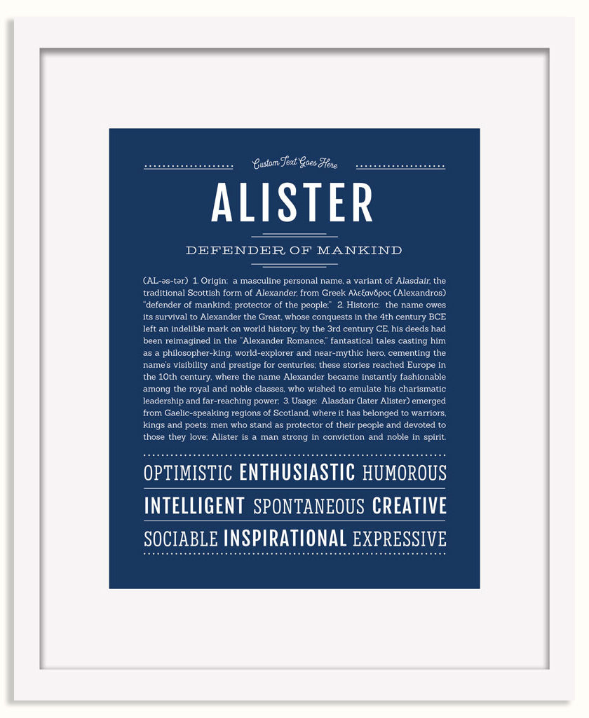 Frame Options | Midnight Blue | White Frame, Matted