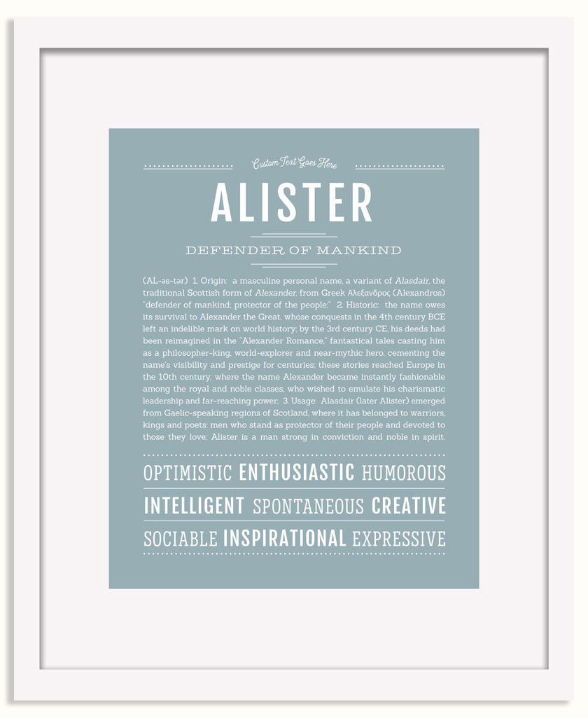 Frame Options | Powder Blue | White Frame, Matted