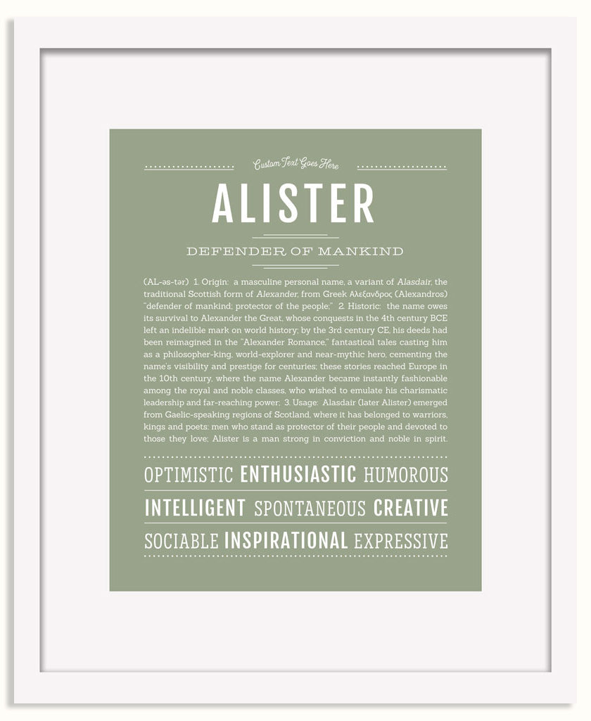 Frame Options | Sage | White Frame, Matted