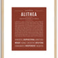 Alithea | Name Art Print