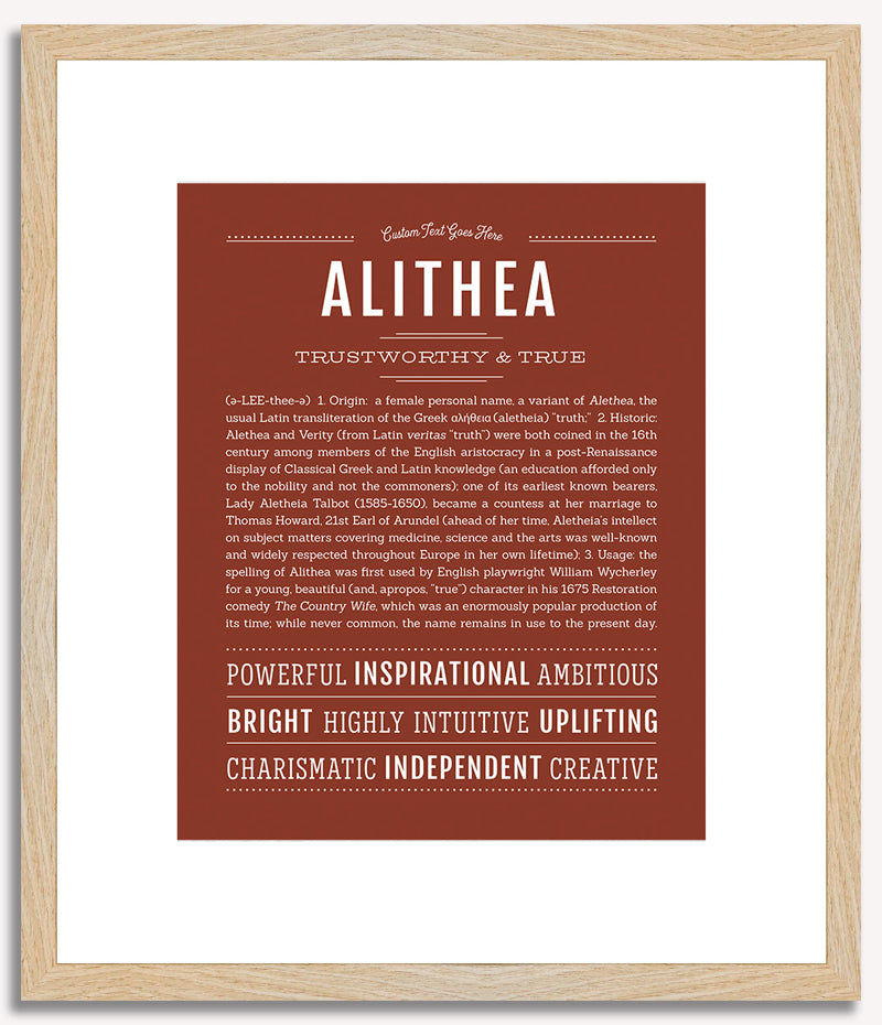 Alithea | Name Art Print