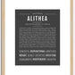 Alithea | Name Art Print