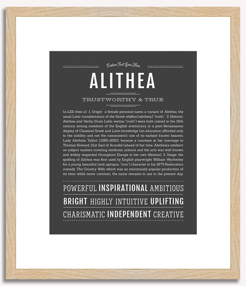 Alithea | Name Art Print