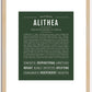 Alithea | Name Art Print